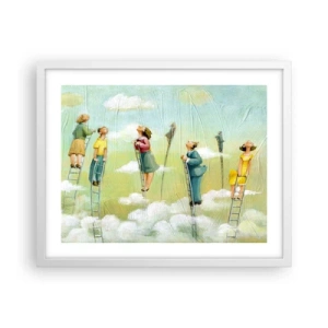 Poster in een witte lijst - Achter je droom - 50x40 cm