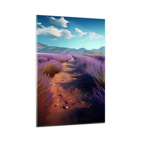 Schilderen op glas - Geurige velden - 80x120 cm
