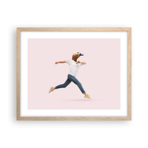 Een poster in een licht eiken lijst - Een snufje absurditeit - 50x40 cm