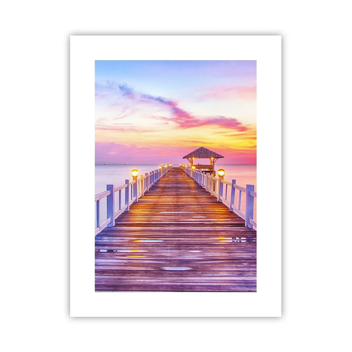 Poster - De lila-gouden stilte van de avond - 30x40 cm