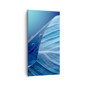 Schilderen op canvas - Verborgen druppels blauw - 65x120 cm