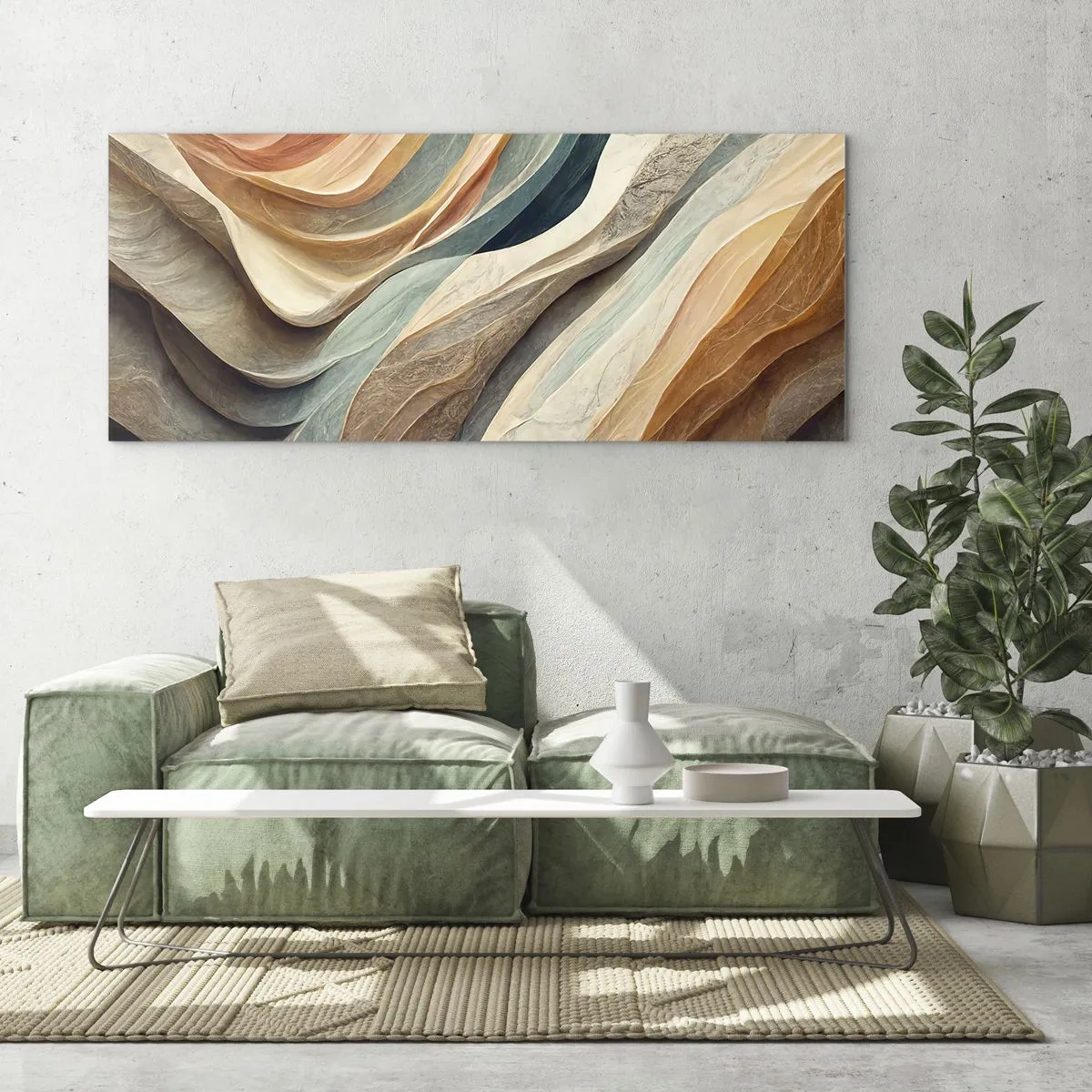 Schilderen op glas - Het moment vóór de verandering - 100x40 cm