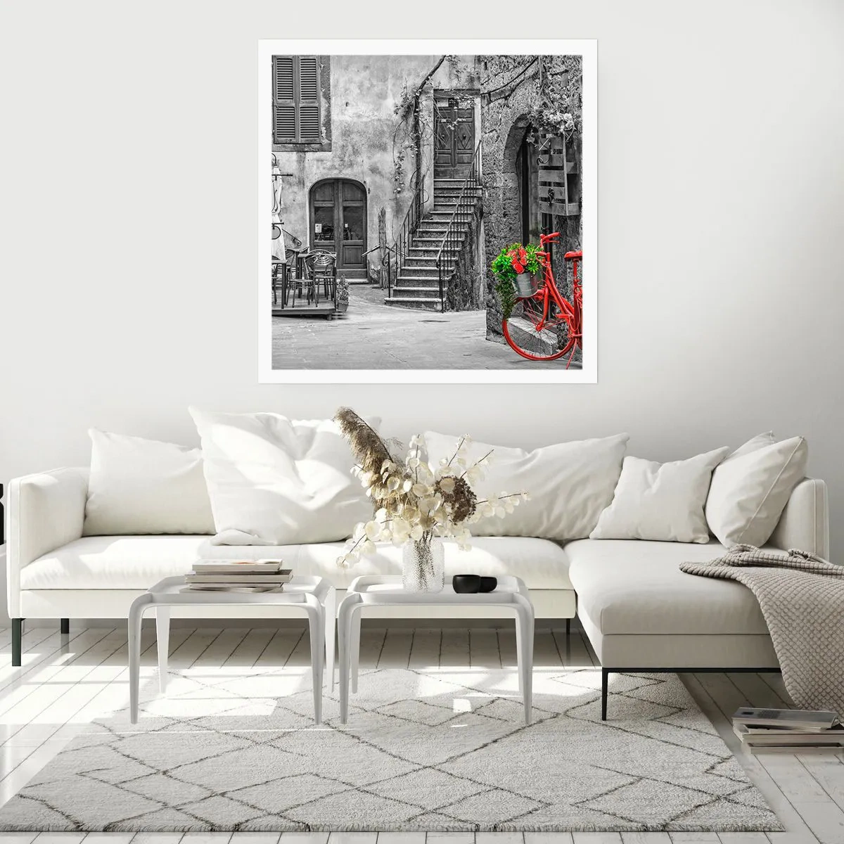 Poster - Toscaanse steeg - 40x40 cm