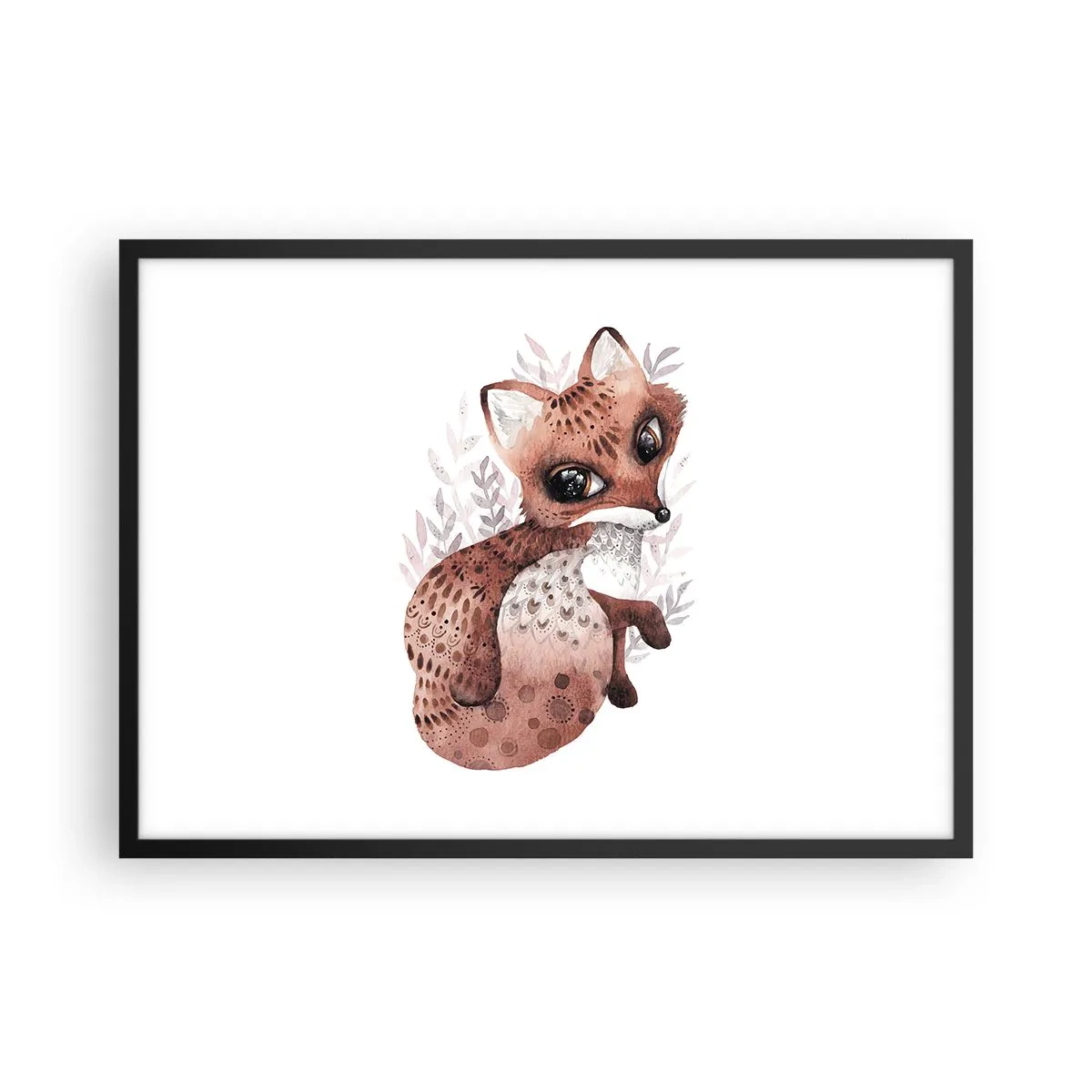 Poster in een zwarte lijst - Houd er gewoon van - 70x50 cm