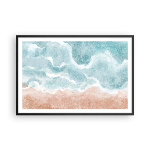 Poster in een zwarte lijst - Wolkenabstractie - 91x61 cm