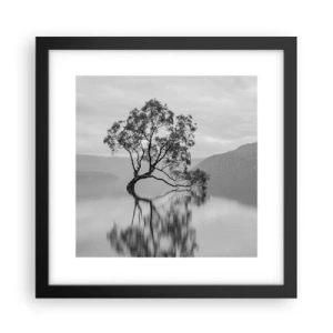 Poster in een zwarte lijst - Er is zo'n land - 30x30 cm
