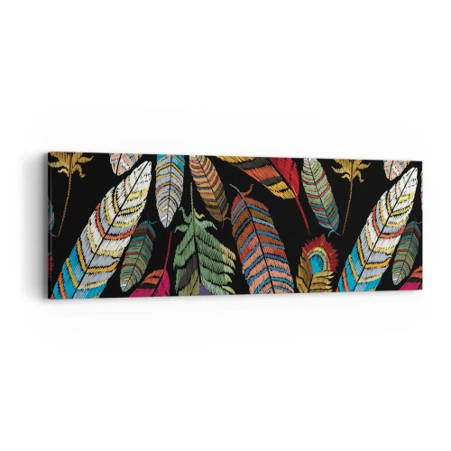 Schilderen op canvas - Het vogelcarnaval - 90x30 cm
