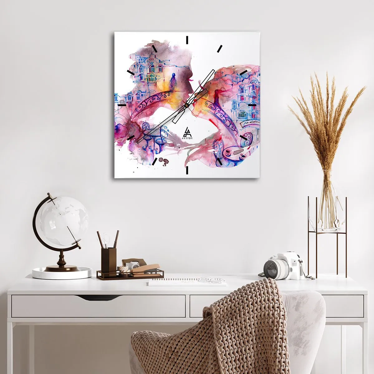 Wandklok - Klok - De geheime brug van zuchten - 40x40 cm