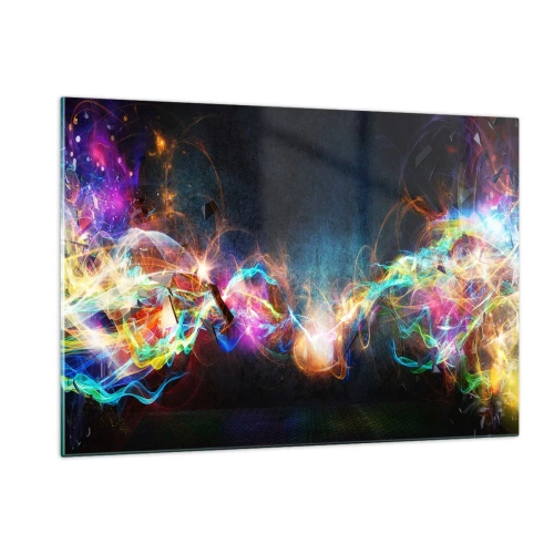 Schilderen op glas - Met vreugde tegen het donker - 120x80 cm