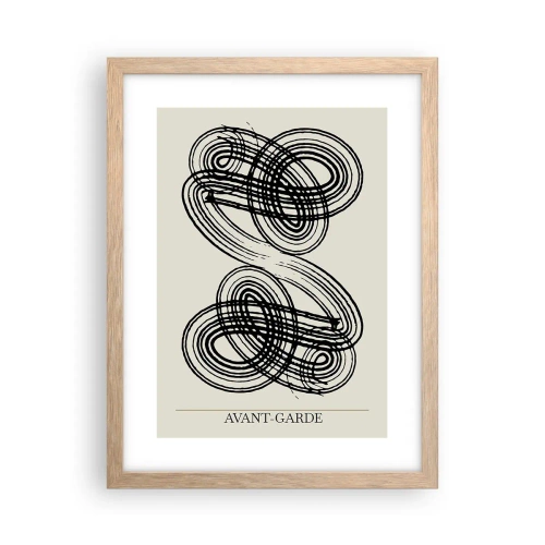 Een poster in een licht eiken lijst - Het kwam er spontaan uit - 30x40 cm