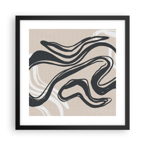Poster in een zwarte lijst - Expressie vermenigvuldigd - 40x40 cm