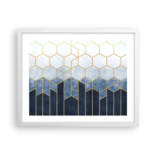 Poster in een witte lijst - Compositie in een gesyncopeerd ritme - 50x40 cm