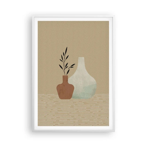 Poster in een witte lijst - De vaas en zijn idee - 70x100 cm