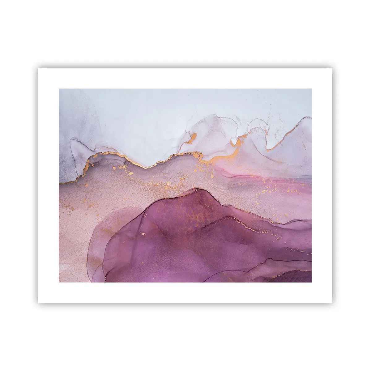 Poster - Lila en paarse golven - 50x40 cm