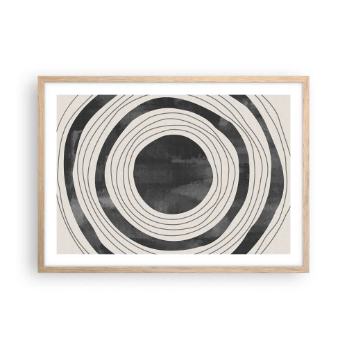 Een poster in een licht eiken lijst - Precies op het punt - 70x50 cm