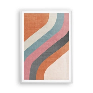 Poster in een witte lijst - Diagonale compositie – beweging - 70x100 cm