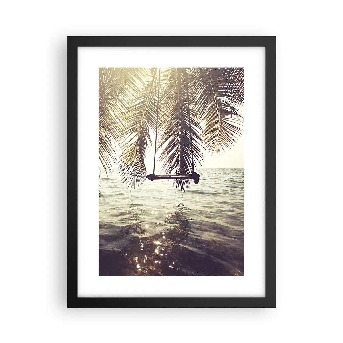 Poster in een zwarte lijst - Je kunt naar believen in de wolken slingeren - 30x40 cm