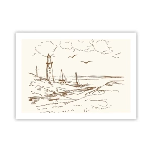 Poster - Een overzicht van de herinneringen aan de zomer - 70x50 cm