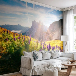 Fotobehang Standard Eco - Het geheime leven van kruiden - Landschap, Bergen, Bergpaden - 200x140 cm