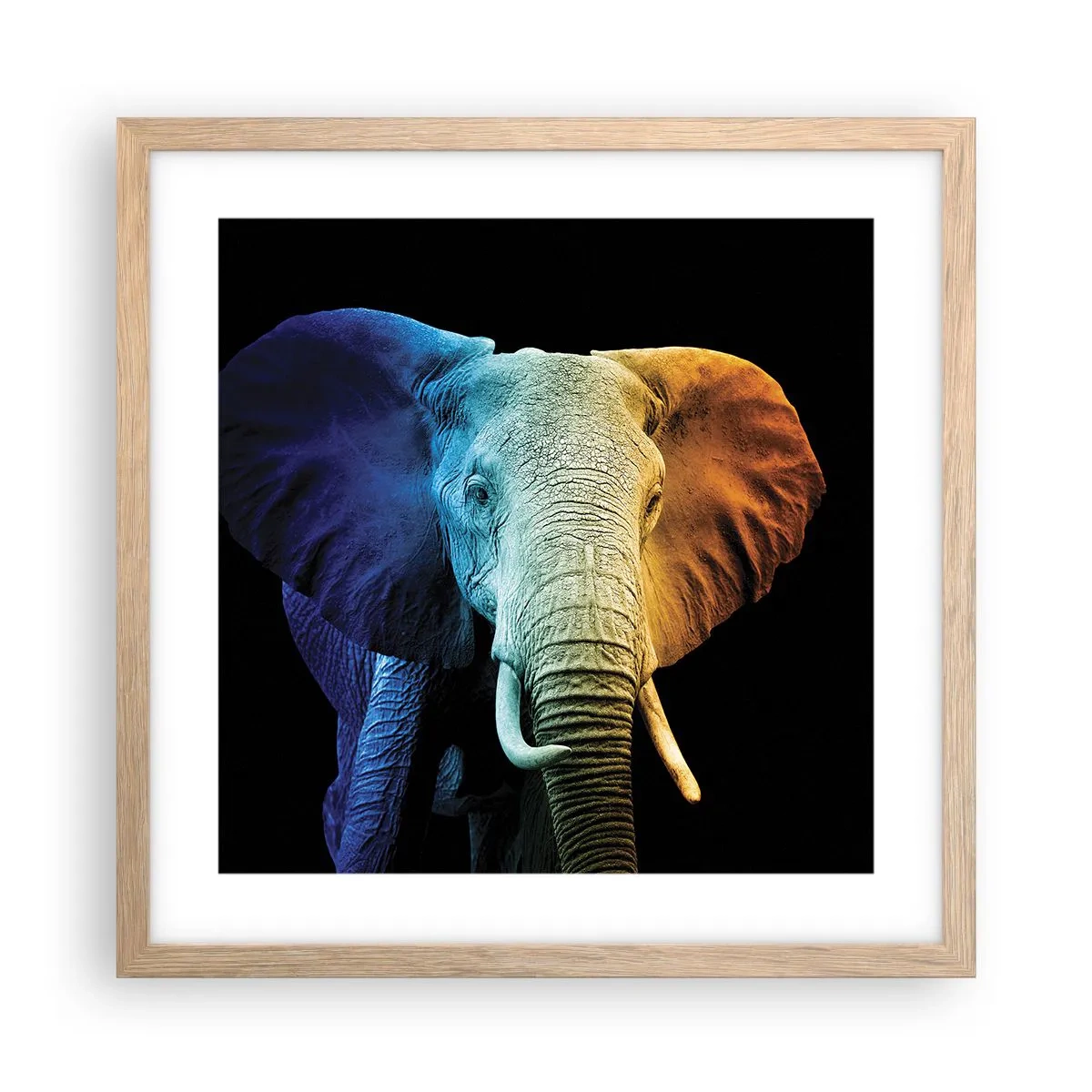 Een poster in een licht eiken lijst - Excentriek, niet raar - 40x40 cm