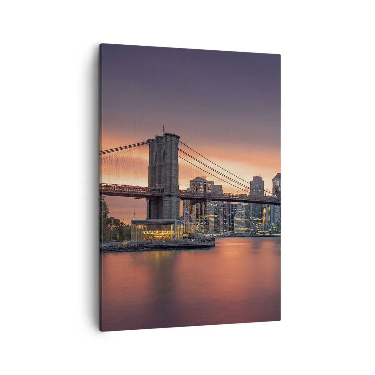 Schilderen op canvas - Ondergedompeld in lila stilte - 50x70 cm