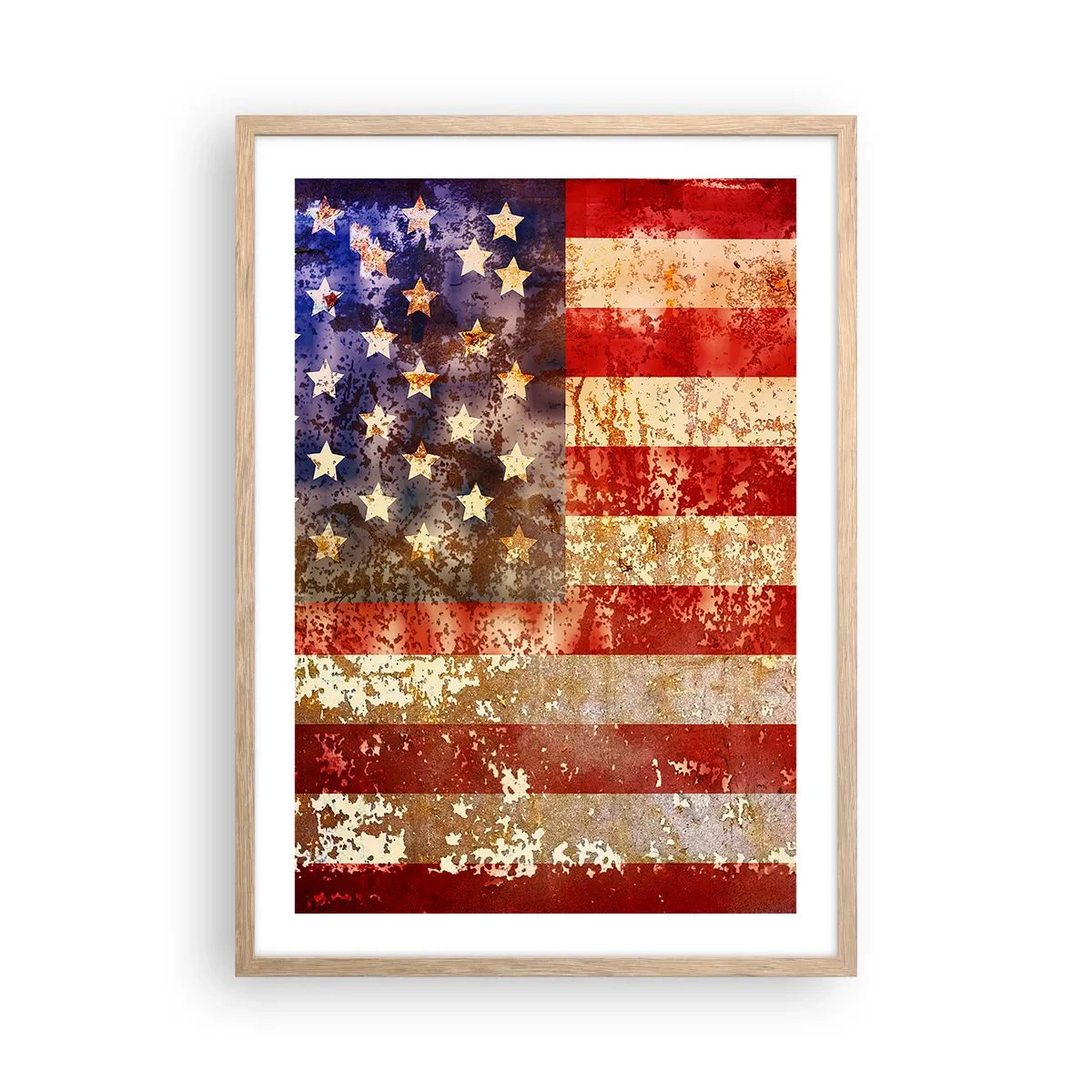 Een poster in een licht eiken lijst - Glorie vervaagt niet - 50x70 cm