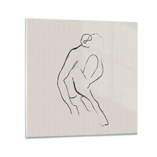 Schilderen op glas - Intieme schets - 50x50 cm