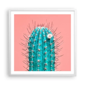 Poster in een witte lijst - Kijk gewoon - 60x60 cm