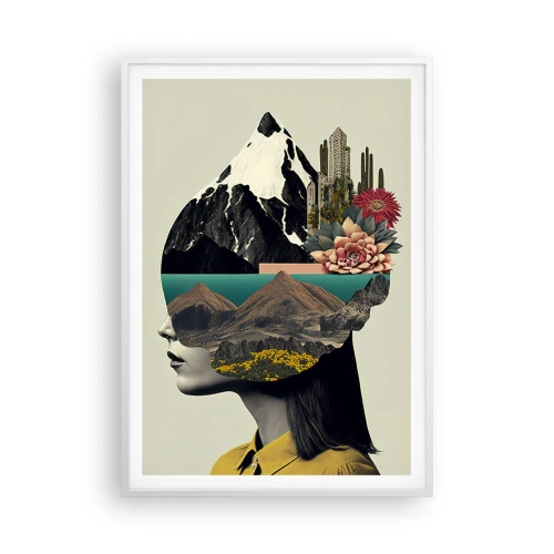 Poster in een witte lijst - Vrouw – altijd een mysterie - 70x100 cm