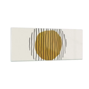 Schilderen op glas - Abstractie trillend van warmte - 100x40 cm