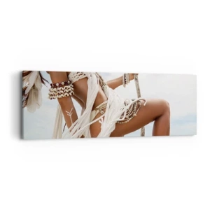 Schilderen op canvas - Een priesteres van de zon - 90x30 cm