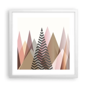 Poster in een witte lijst - Piramidaal uitzicht - 40x40 cm