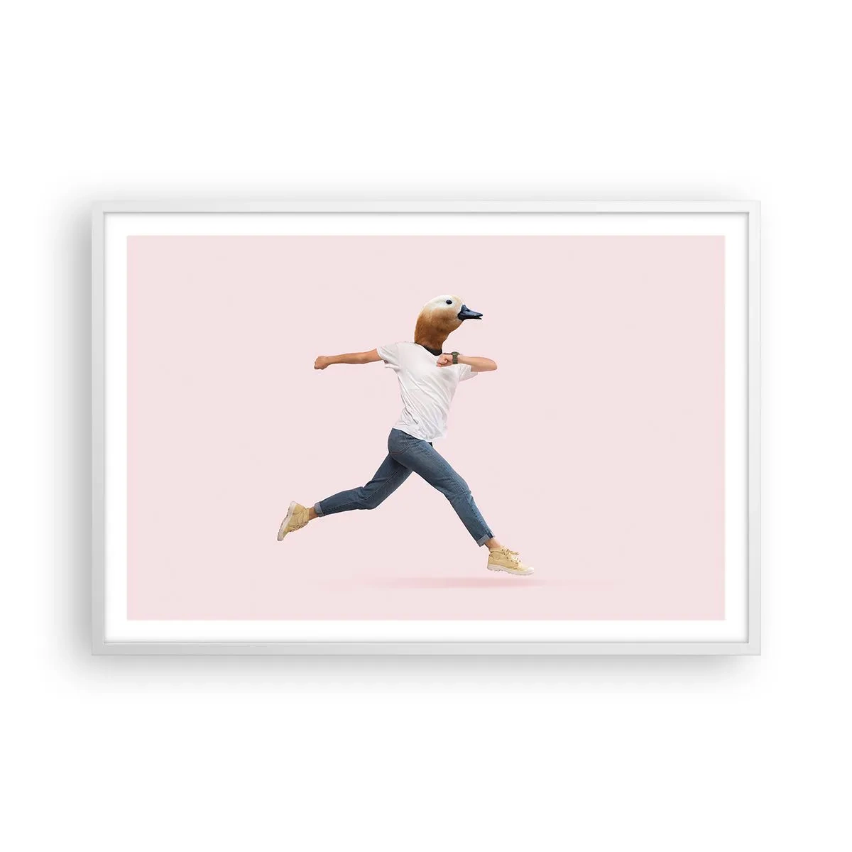 Poster in een witte lijst - Een snufje absurditeit - 91x61 cm