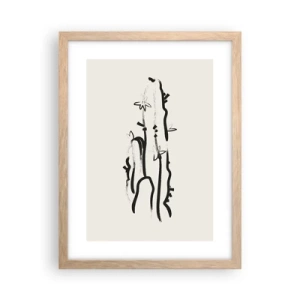 Een poster in een licht eiken lijst - Bloeiend kruid - 30x40 cm