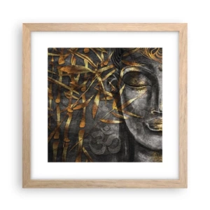 Een poster in een licht eiken lijst - Voel de rust - 30x30 cm