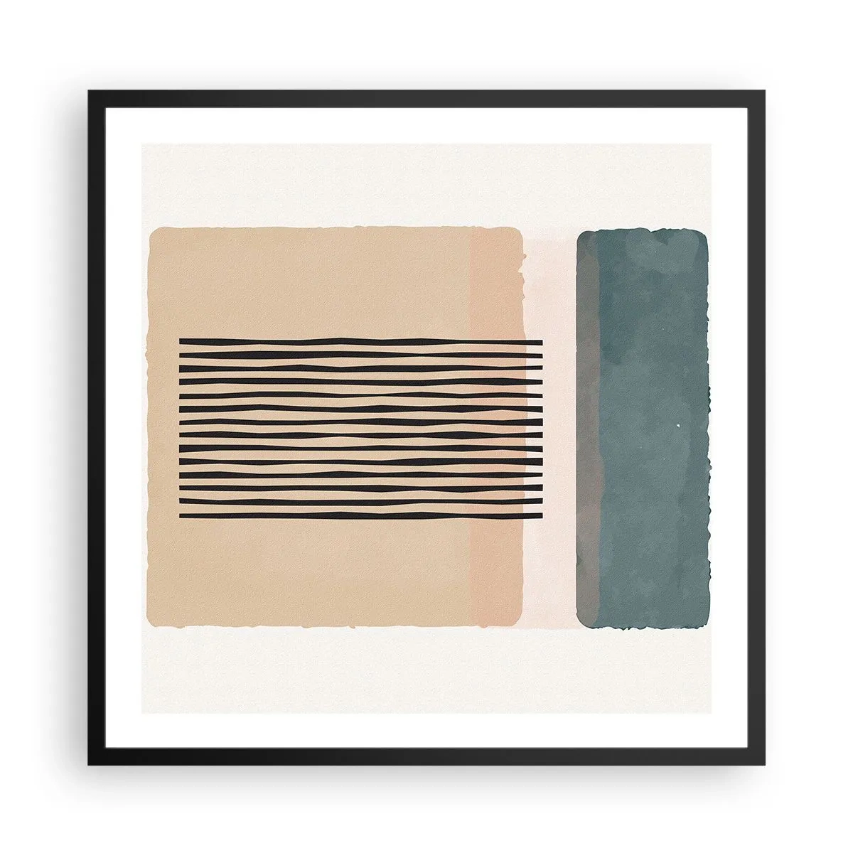 Poster in een zwarte lijst - Alles is oke - 60x60 cm