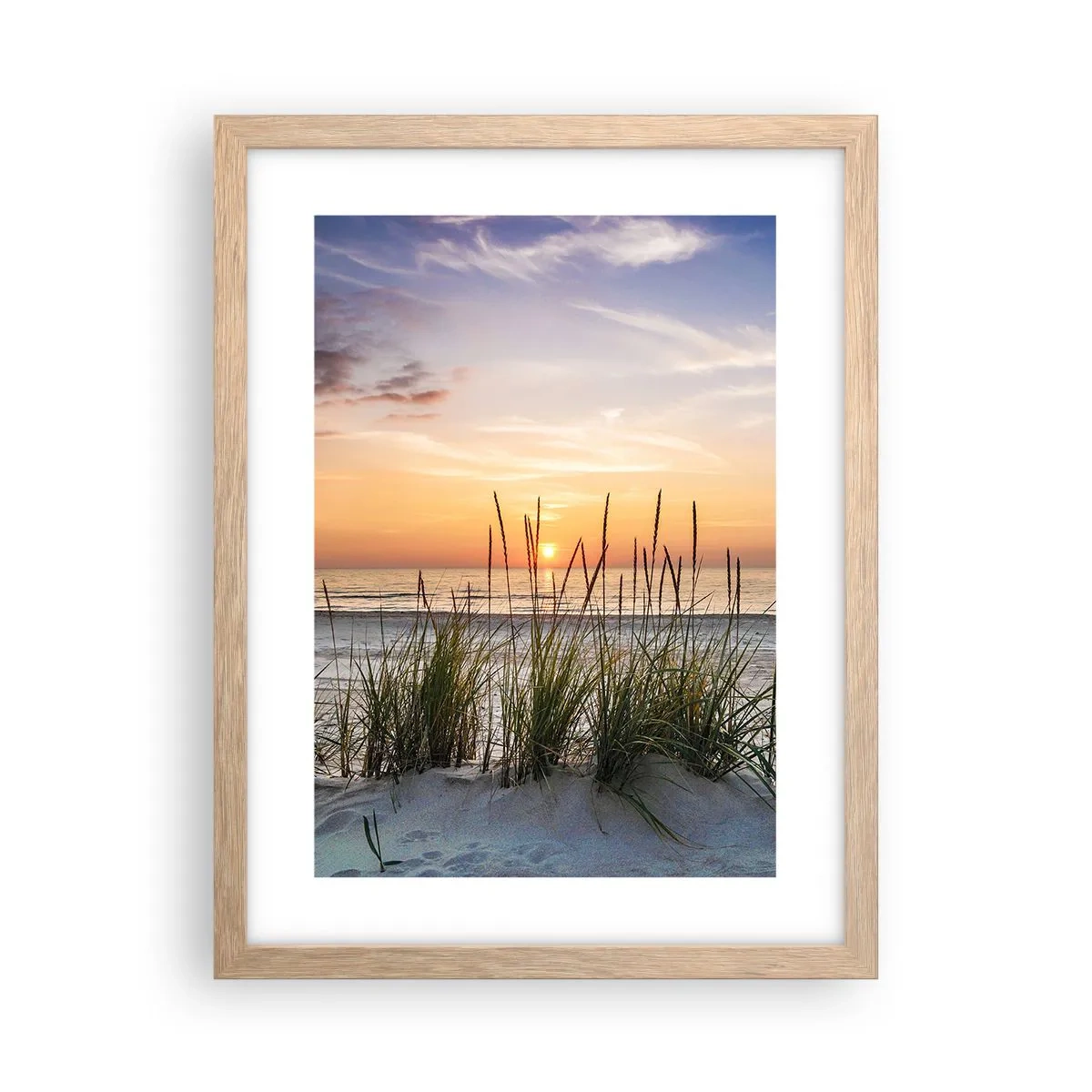 Een poster in een licht eiken lijst - Kijk, denk, voel - 30x40 cm