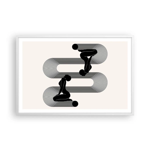 Poster in een witte lijst - Sensuele symmetrie - 91x61 cm