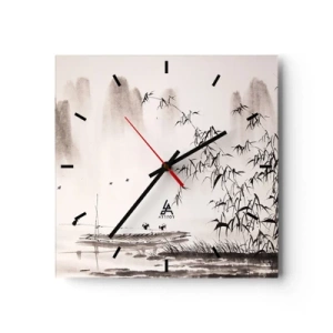 Wandklok - Klok - De stilte van de rijstvelden - 30x30 cm