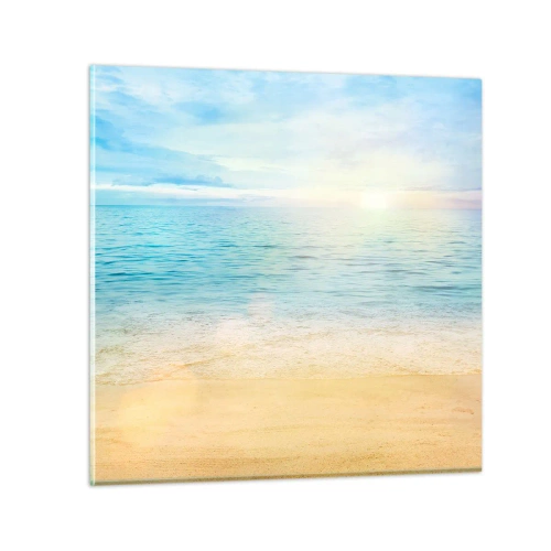 Schilderen op glas - Groot blauw - 30x30 cm