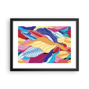 Poster in een zwarte lijst - Een kleurrijke puinhoop - 40x30 cm