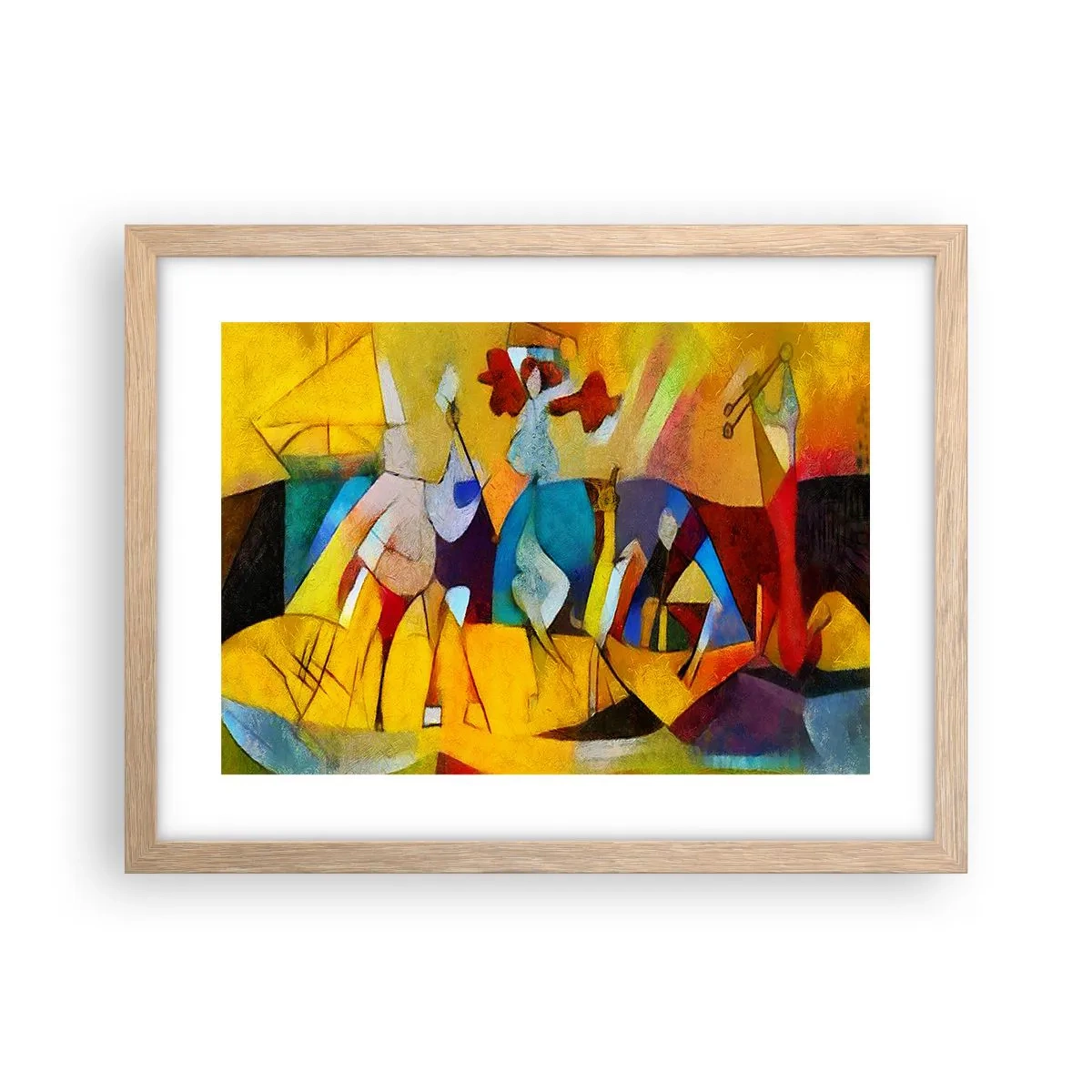 Een poster in een licht eiken lijst - Zon - leven - vreugde - 40x30 cm