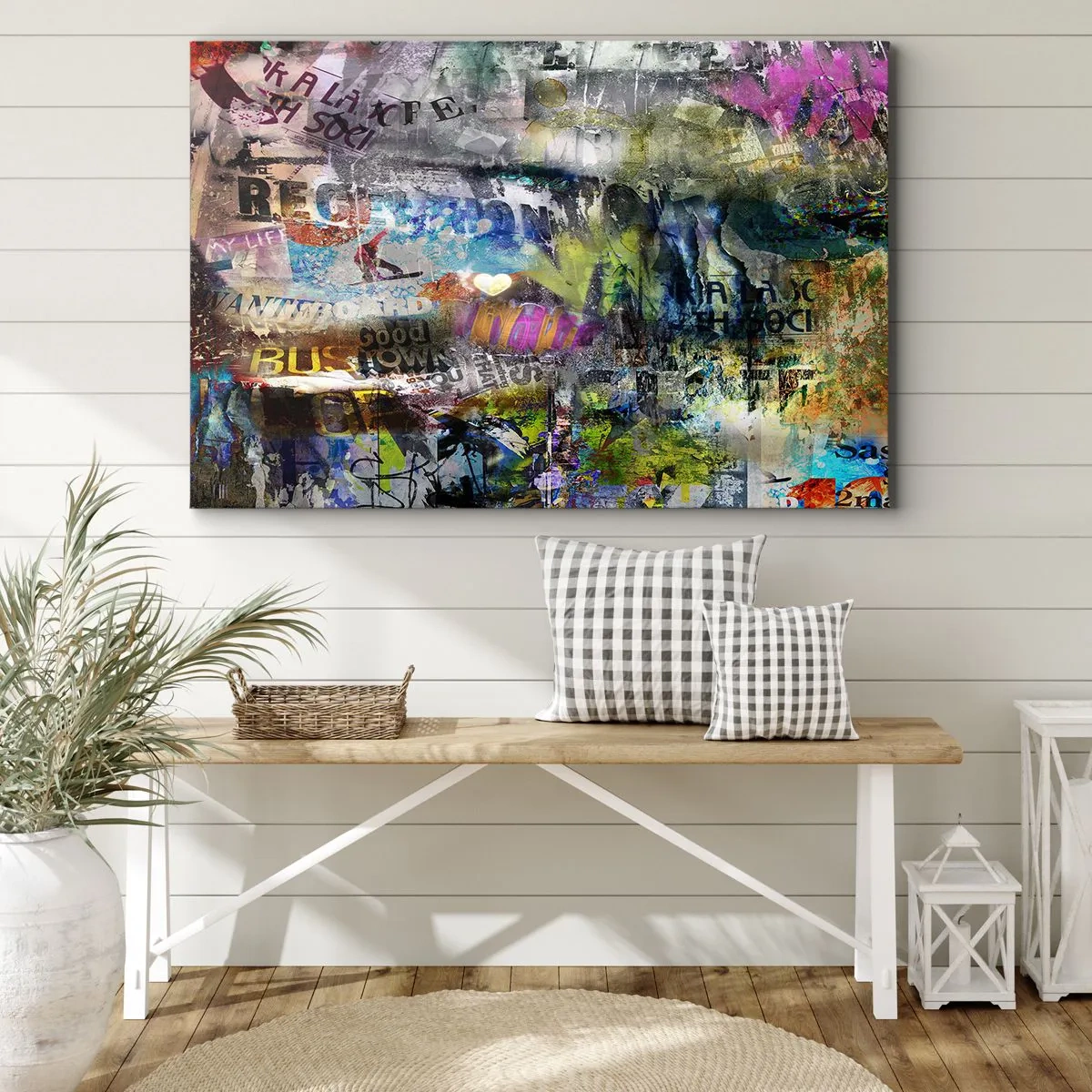 Schilderen op canvas - Collage van herinneringen - 120x80 cm