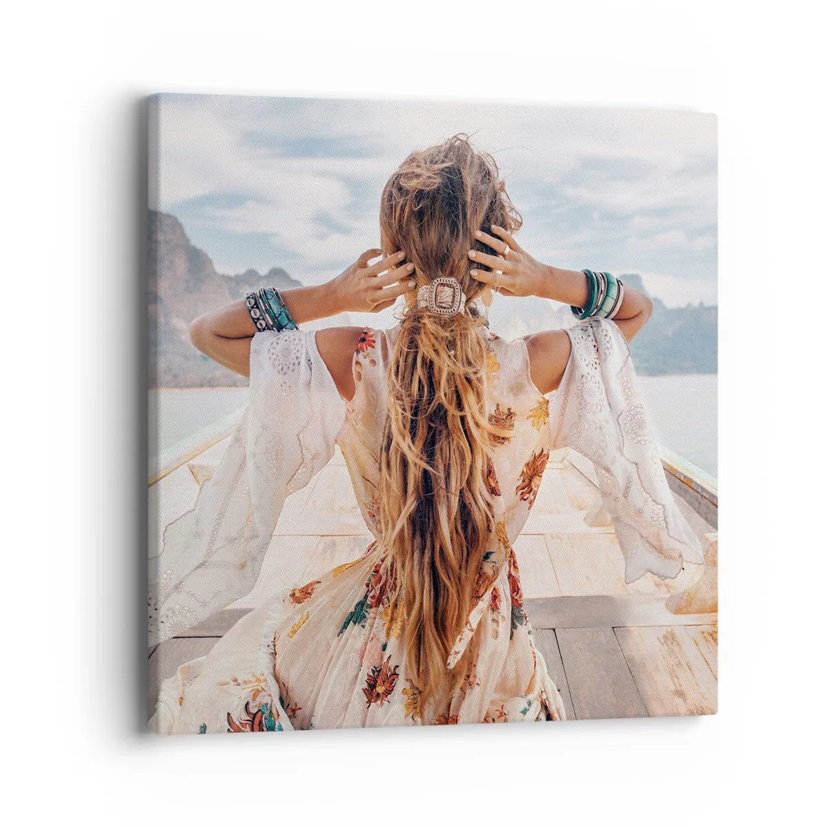 Schilderen op canvas - Op weg naar geluk - 40x40 cm