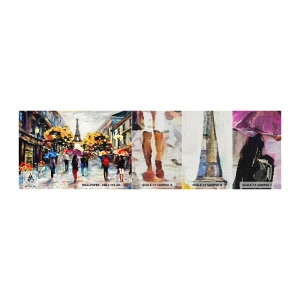 Fotobehang Monster Premium Canvas - Vooral mooi in de herfst - Stad, Parijs, Eiffeltoren - 100x30 cm