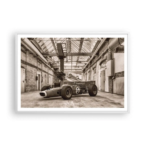 Poster in een witte lijst - De rust van de winnaar - 100x70 cm