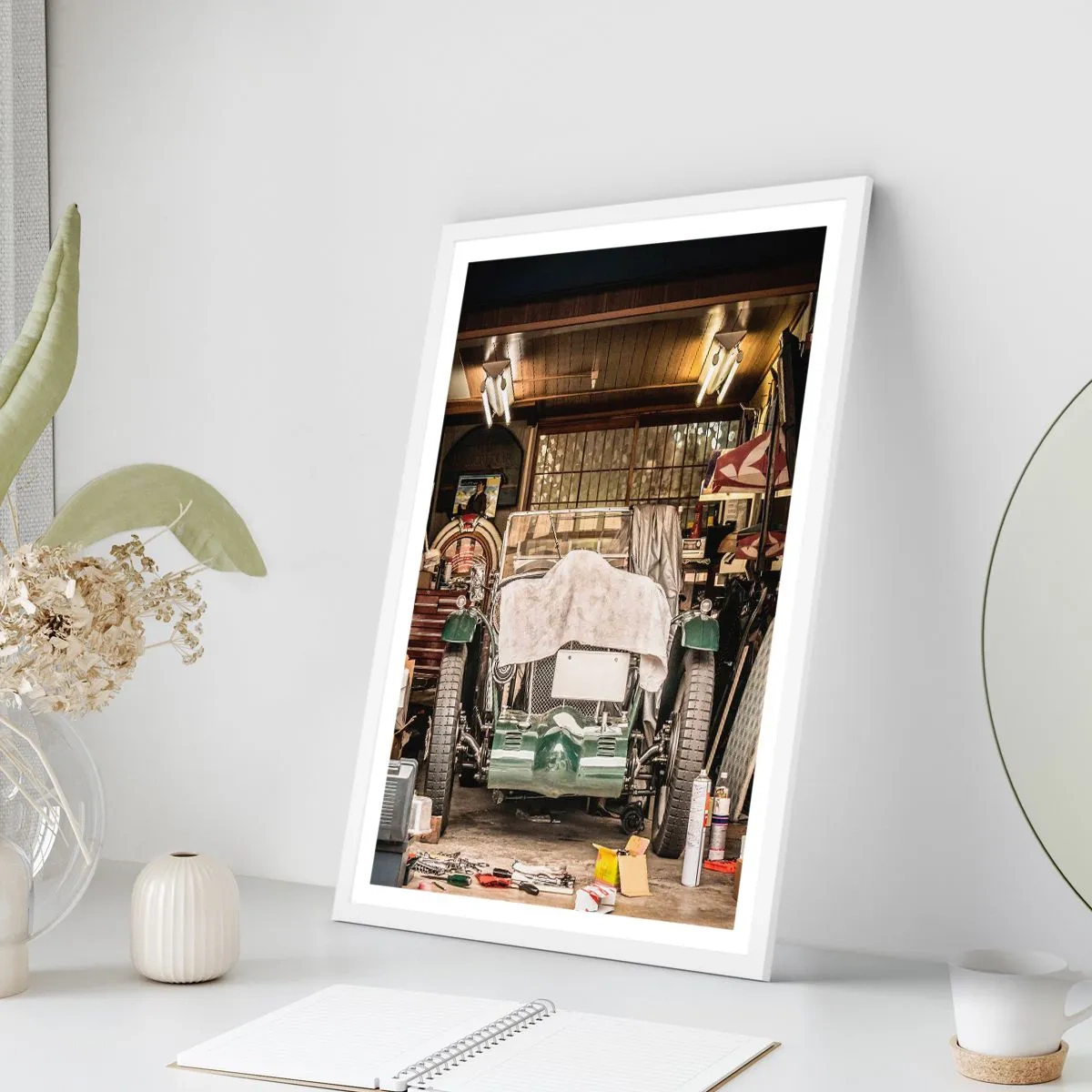 Poster in een witte lijst - Terug naar het verleden - 40x50 cm