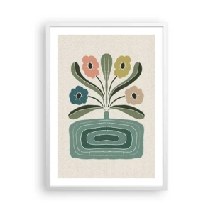 Poster in een witte lijst - Symmetrisch boeket - 50x70 cm