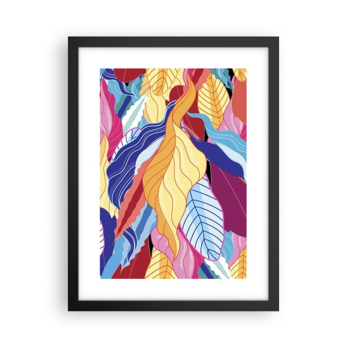 Poster in een zwarte lijst - Een kleurrijke puinhoop - 30x40 cm