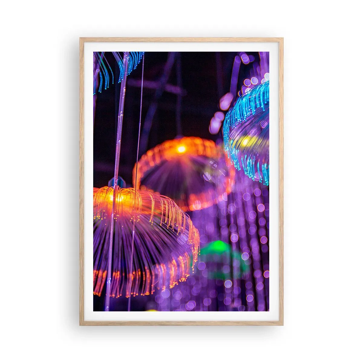 Een poster in een licht eiken lijst - Lichte fontein - 70x100 cm